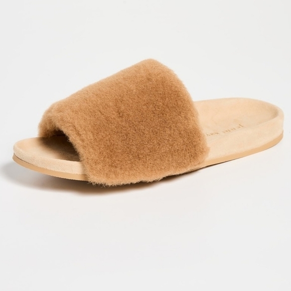 🌟  NWOT Jenni Kayne Shearling Slide Sandals - Picture 2 of 16